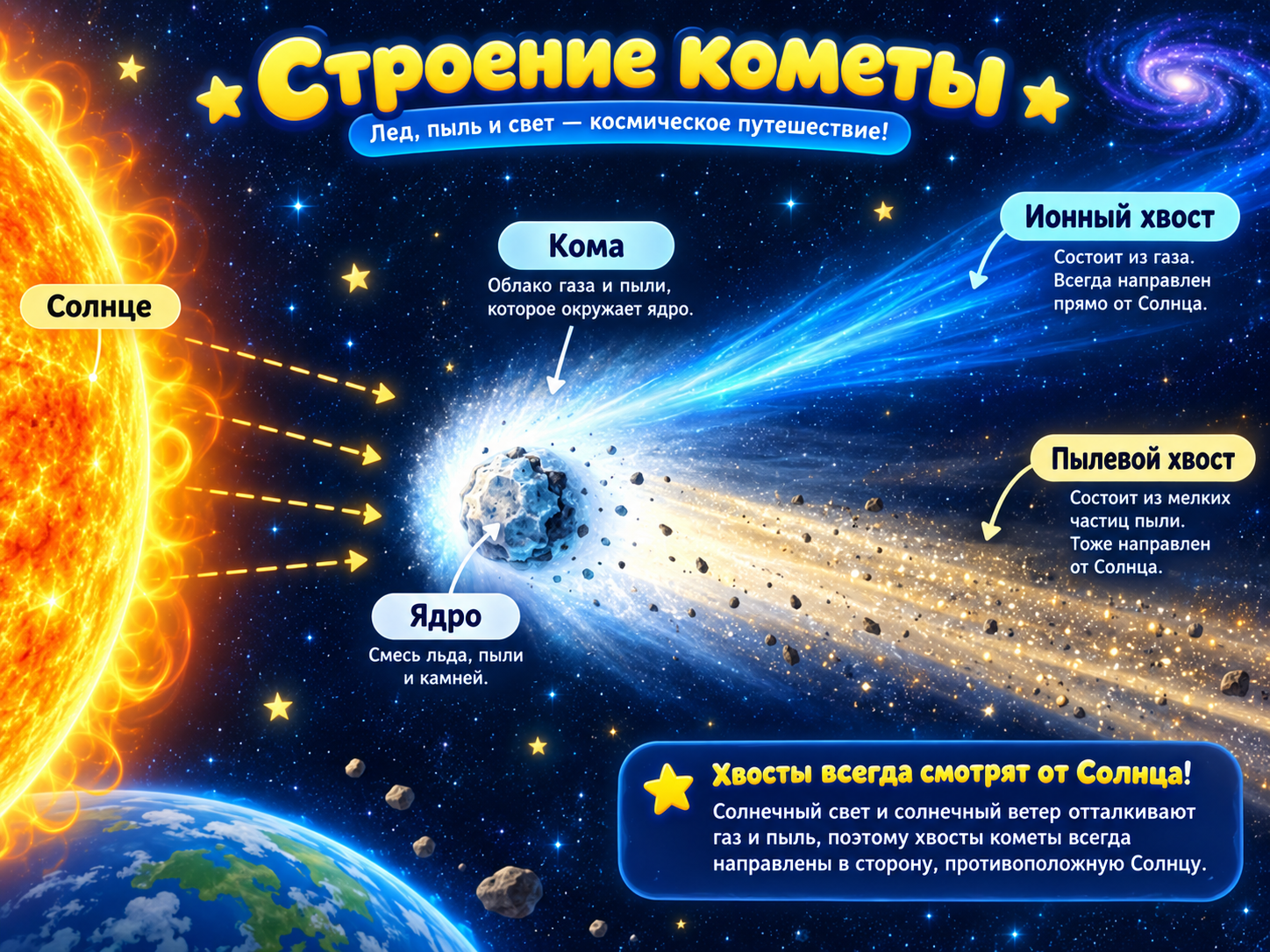 Строение кометы