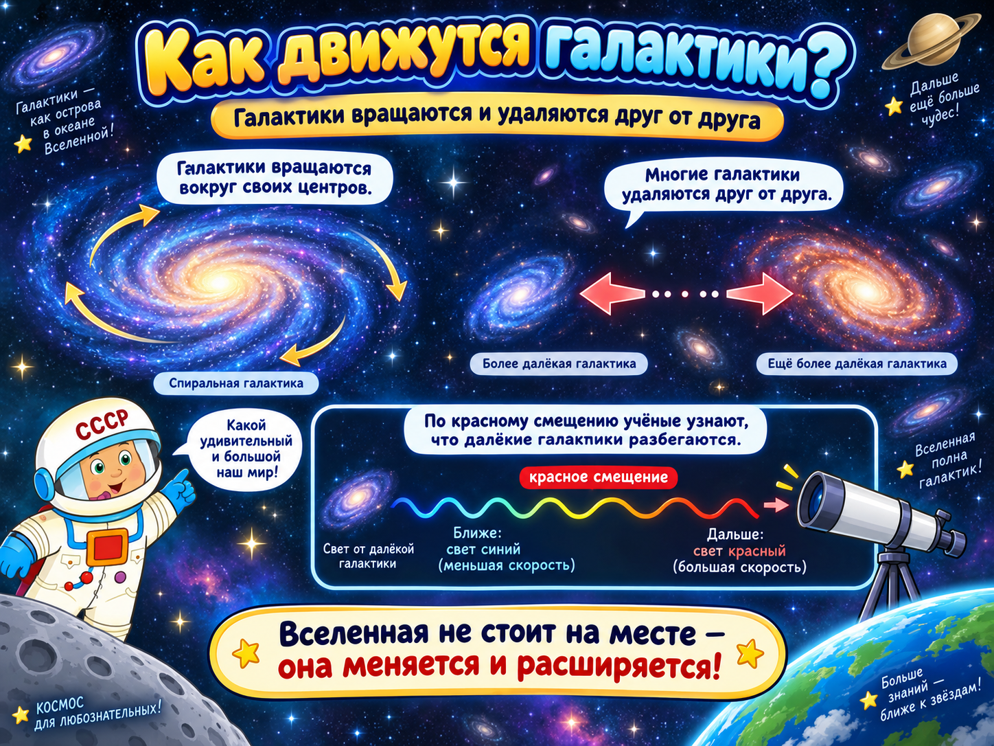 Как движутся галактики