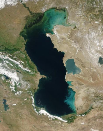 Каспийское море из космоса